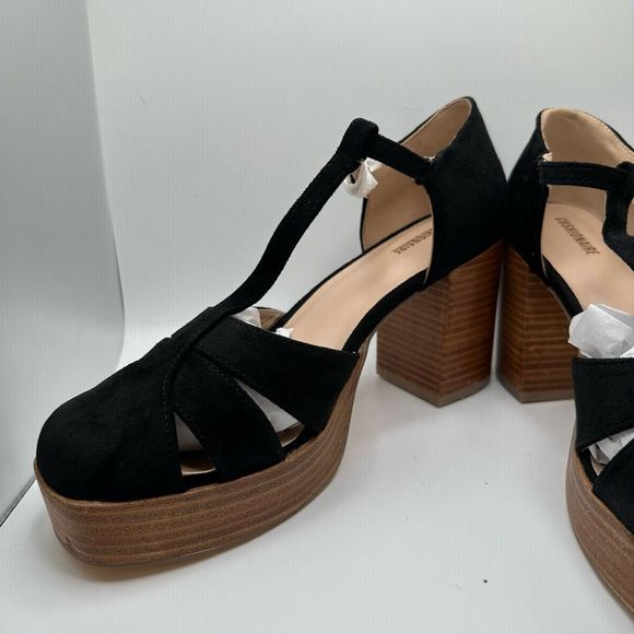 CUSHIONAIRE Women's Mary Jane Platform Heels +Memory Foam 11 BLACK - Picture 7 of 7